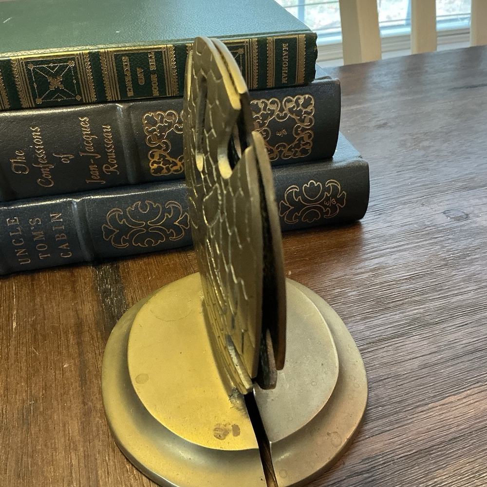 VTG Solid Brass Sand Dollar Bookends – Coastal Nautical – Made in Taiwan – 1970s - Picture 10 of 10
